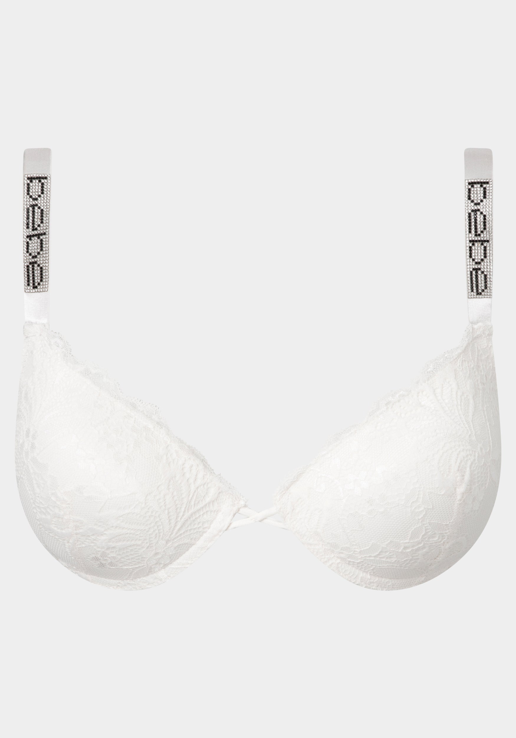 MEGA PUSH UP Lace Bra with Bebe Rhinestone Detail