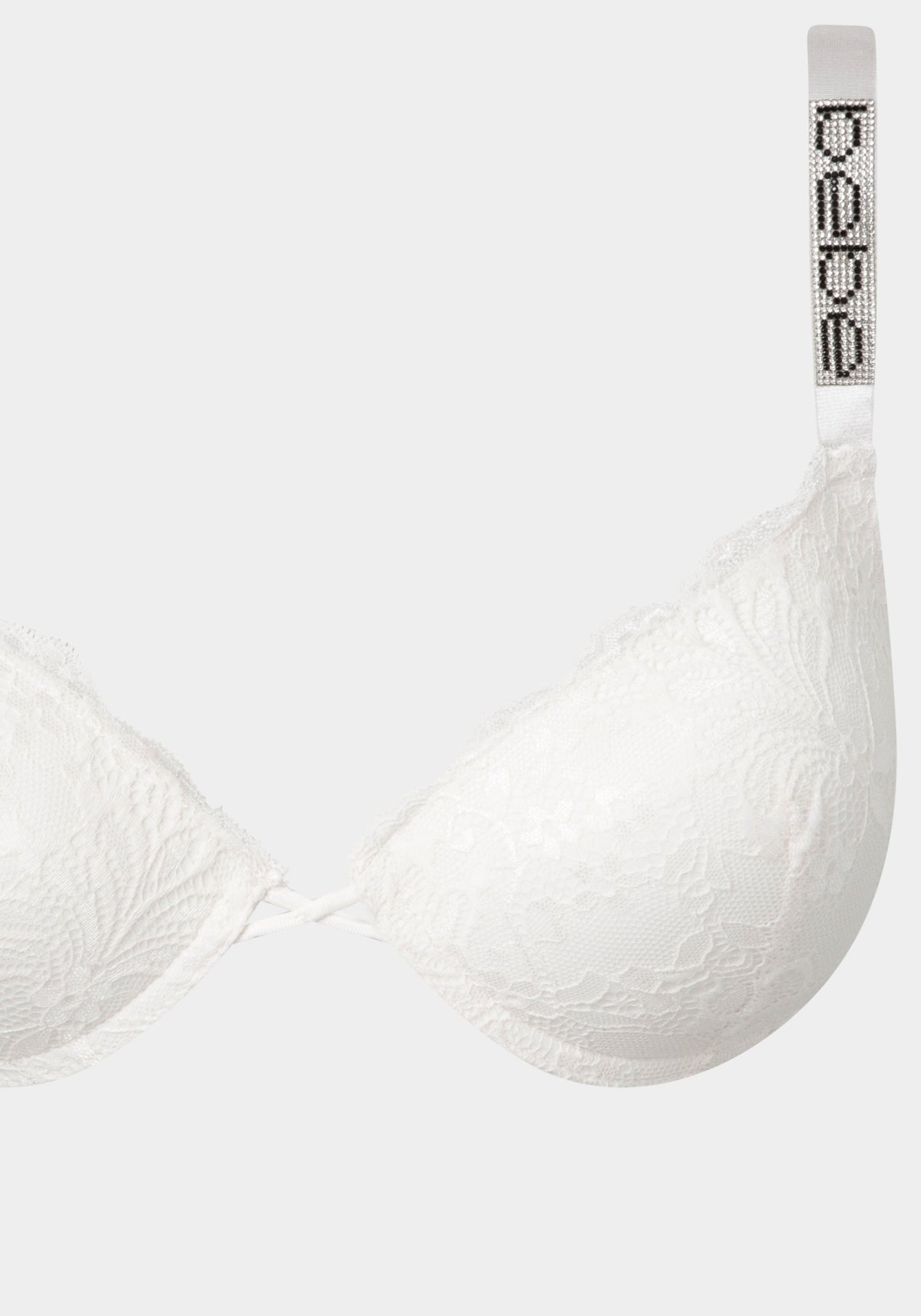 MEGA PUSH UP Lace Bra with Bebe Rhinestone Detail