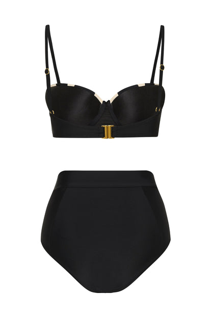 Blondie Bikini In Noir Palm