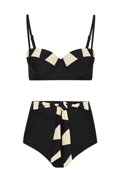 Blondie Bikini In Noir Palm