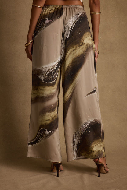 Clear Breeze Marble Satin Pants
