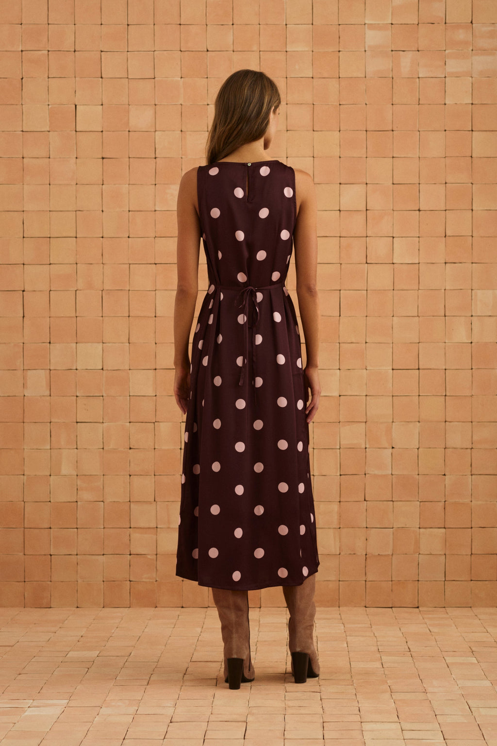 Candy Midi Dress In Peppercorn