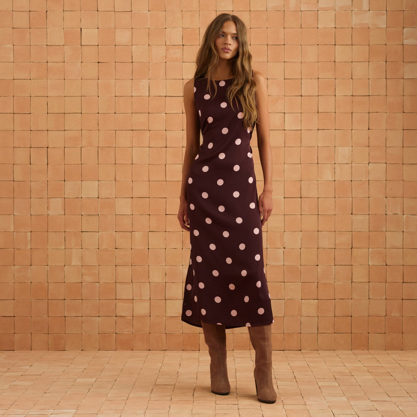 Candy Midi Dress In Peppercorn
