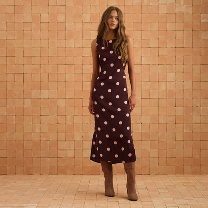 Candy Midi Dress In Peppercorn
