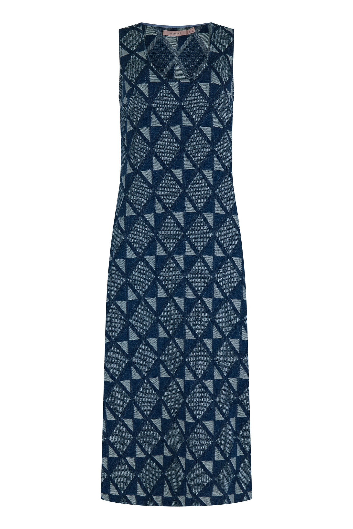 Courtney Dress In Abstract Denim