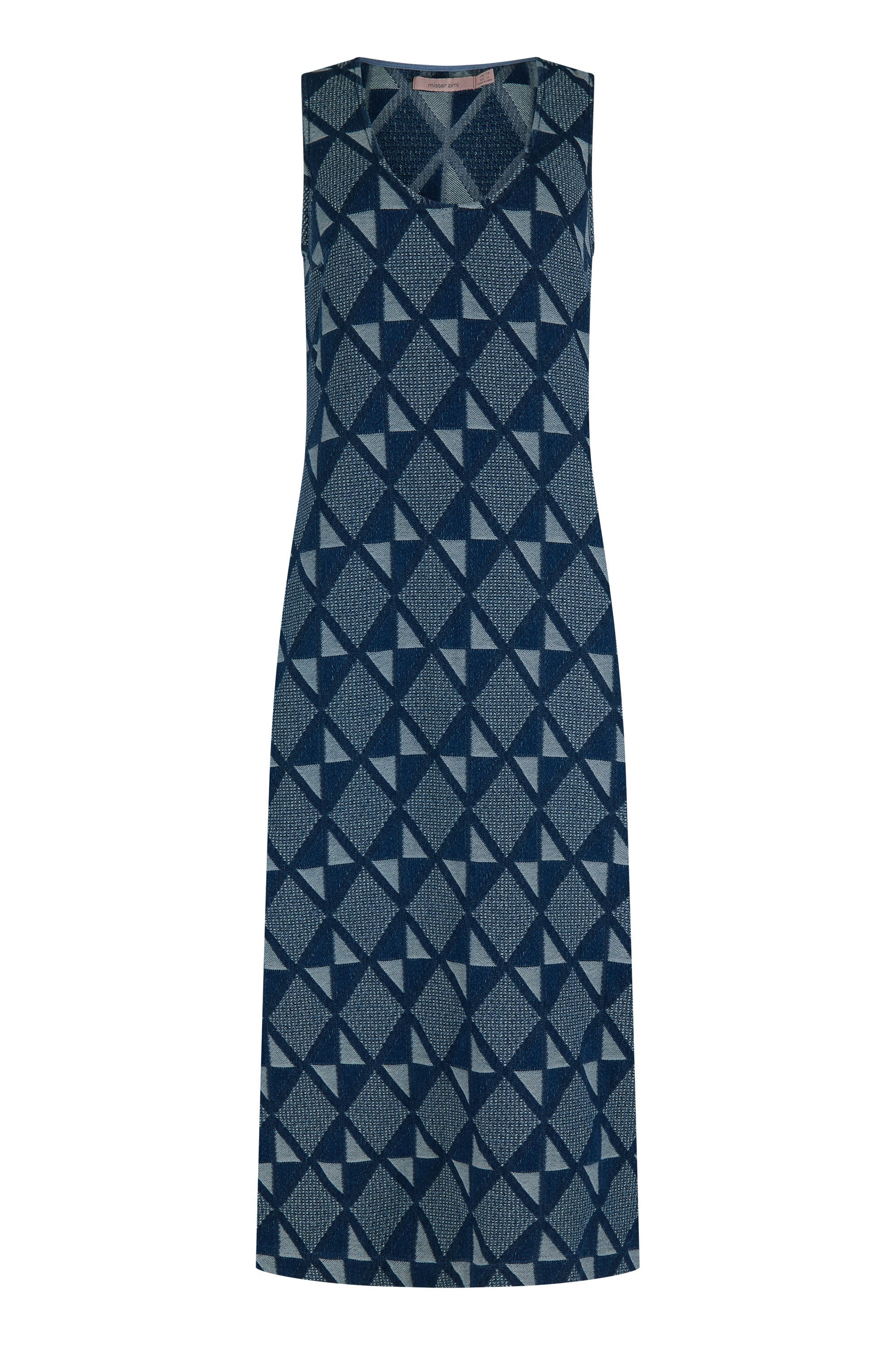 Courtney Dress In Abstract Denim