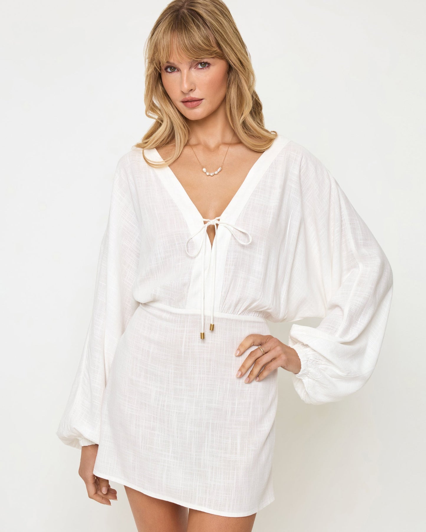 Deia Mini Dress - Cream