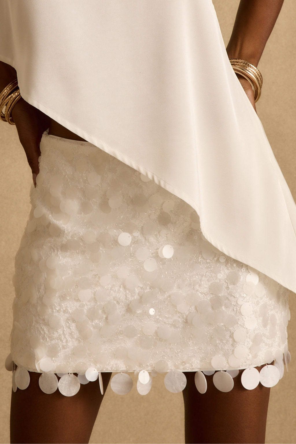 Miramar White Payette Mini Skirt