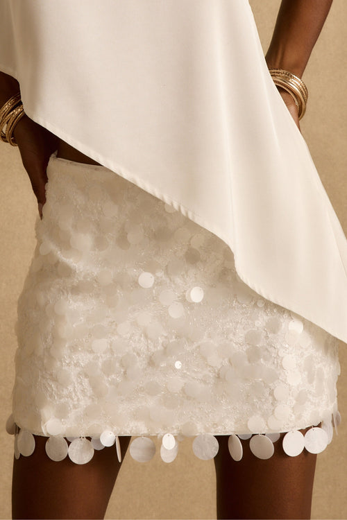 Miramar White Payette Mini Skirt