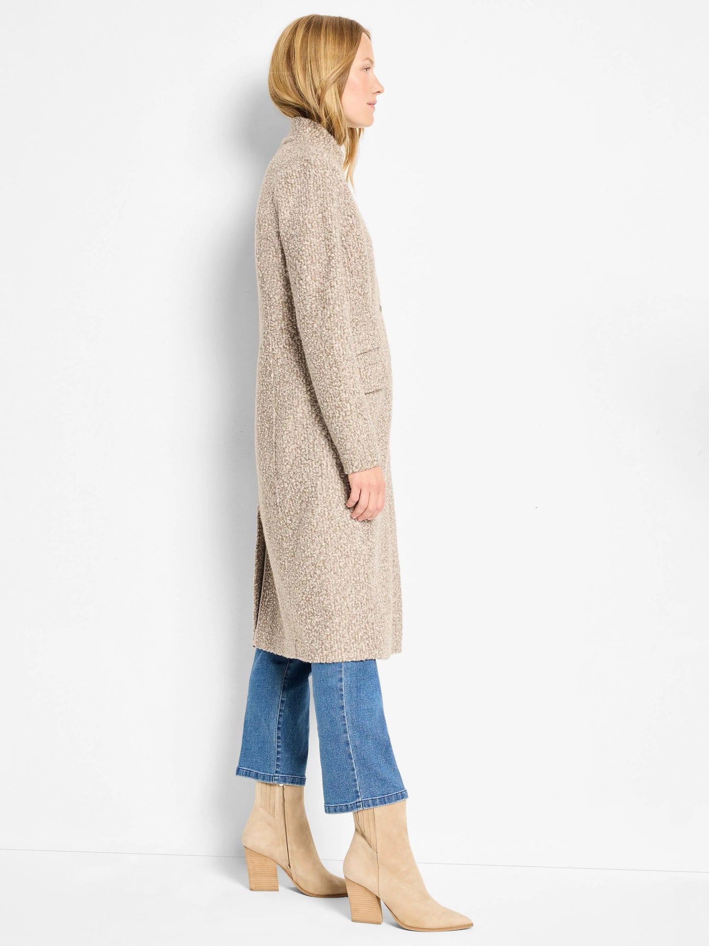Sherpa Tweed Knit Topcoat