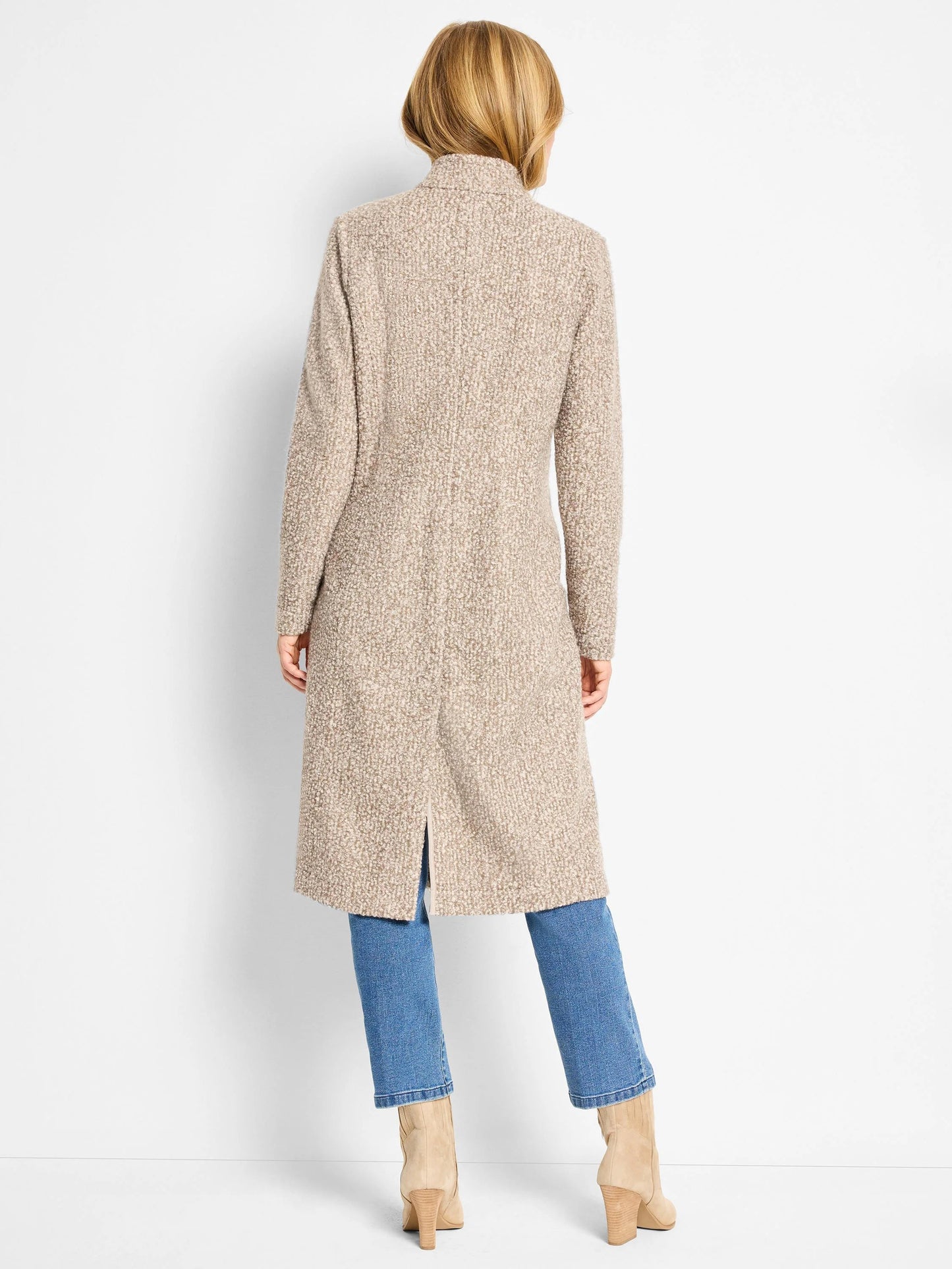 Sherpa Tweed Knit Topcoat