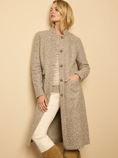 Sherpa Tweed Knit Topcoat