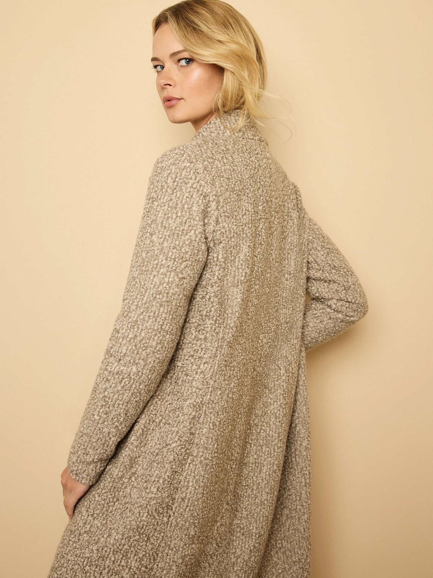 Sherpa Tweed Knit Topcoat