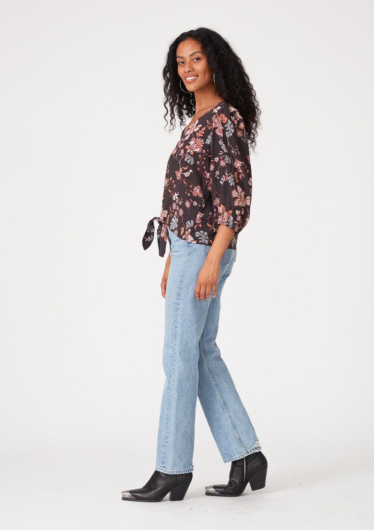 Coraline Tie Front Top