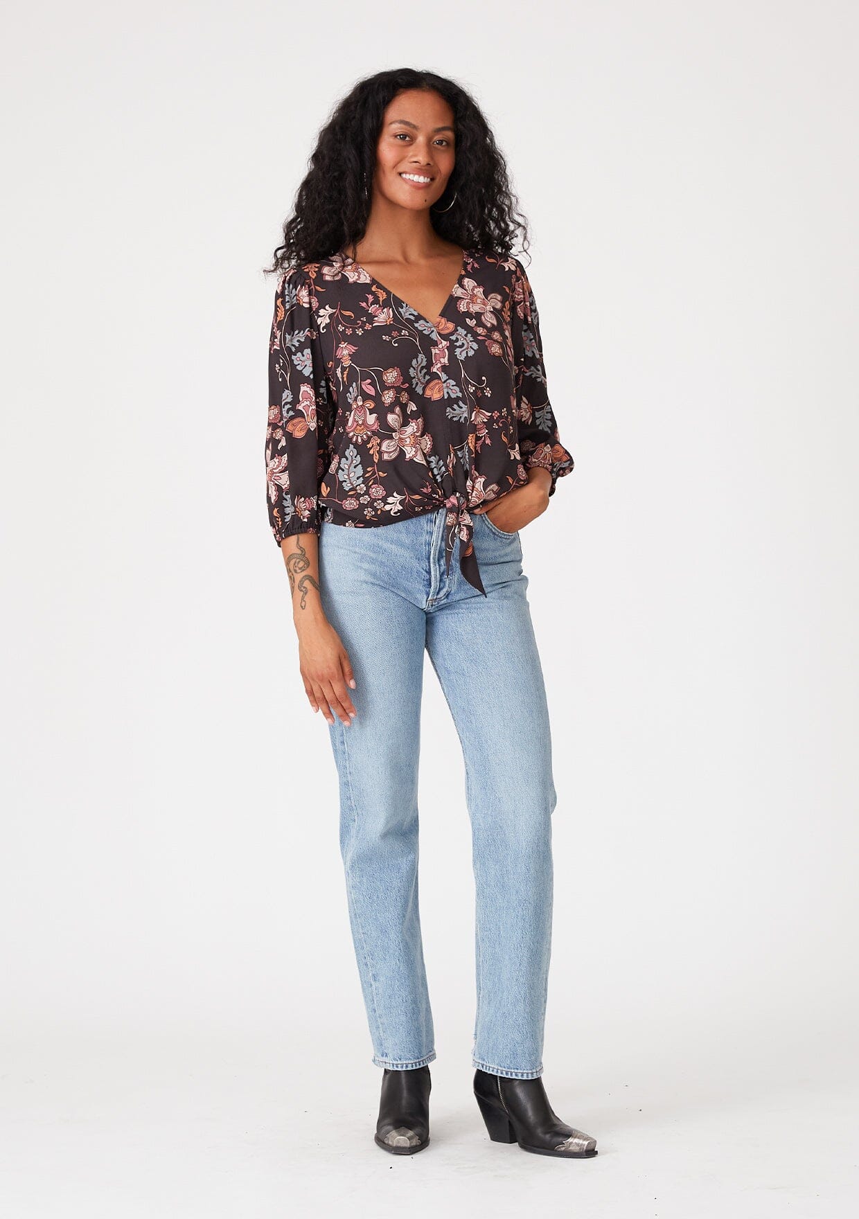 Coraline Tie Front Top