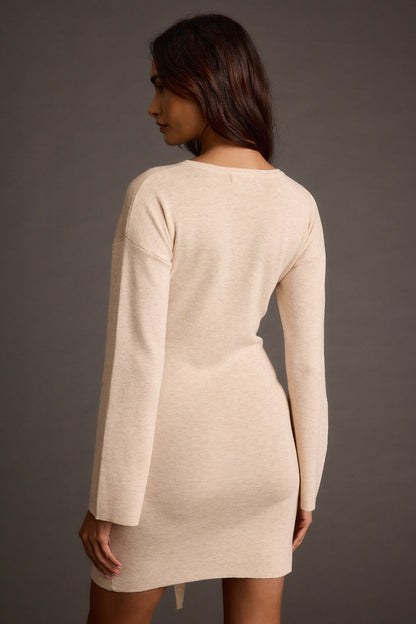 Grayden Cream Belted Mini Dress