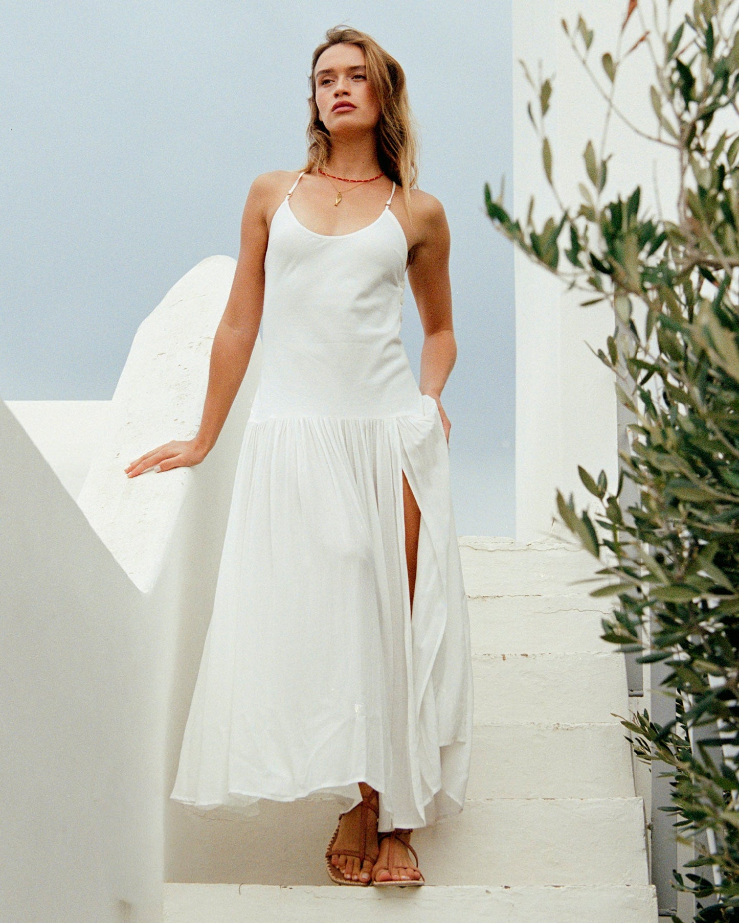 Row Maxi Dress - Cream