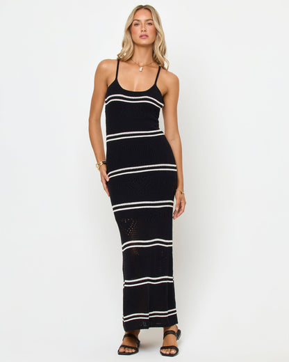 Heart To Heart Dress - Black-Cream
