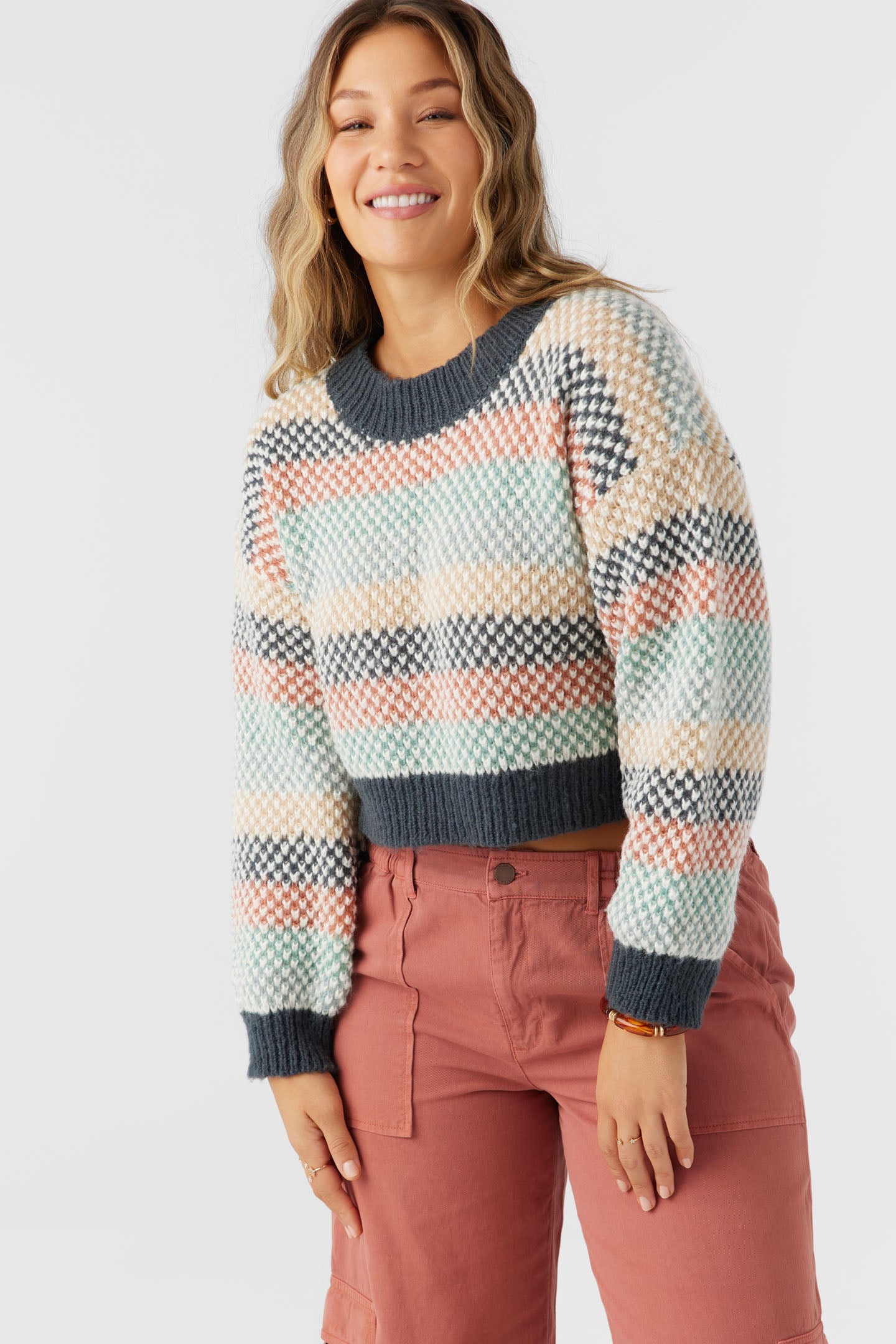 Billie Cropped Stripe Sweater