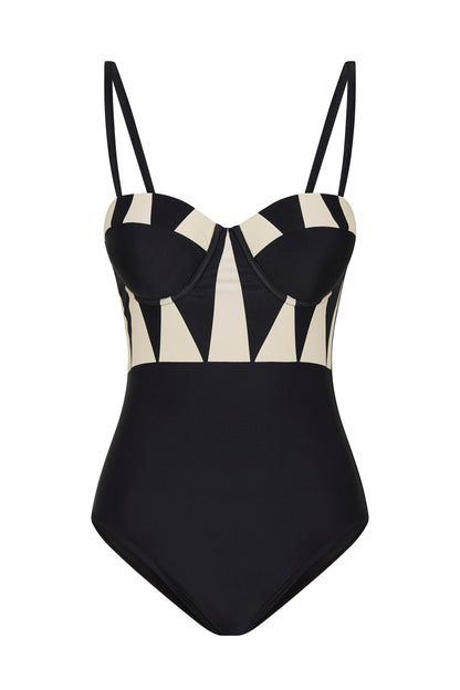 Honey One Piece In Noir Palm