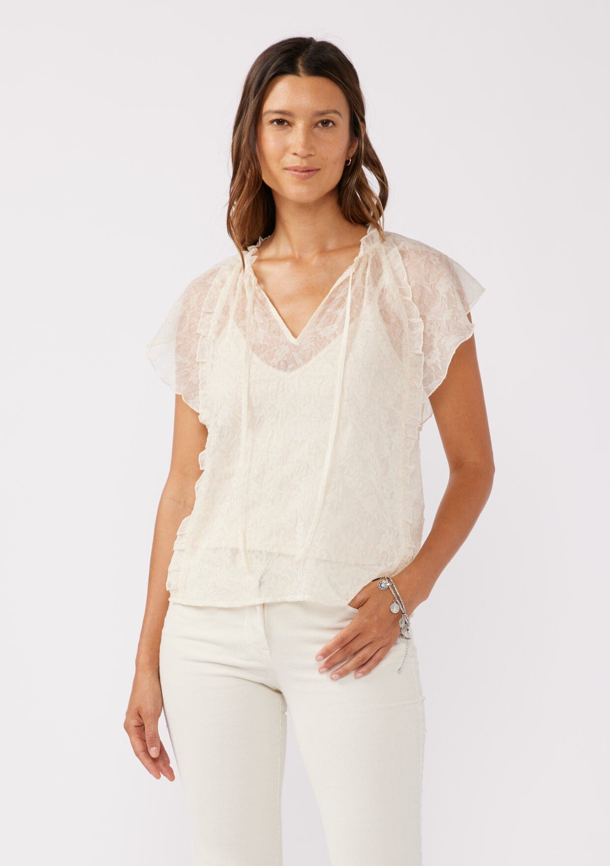 Emily Flutter Sleeve Top