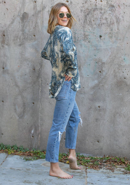 Silky Leopard Print Top