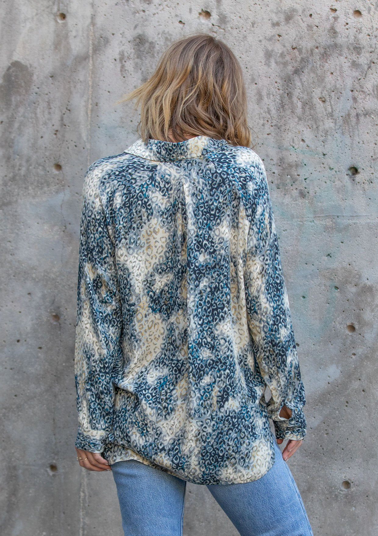 Silky Leopard Print Top
