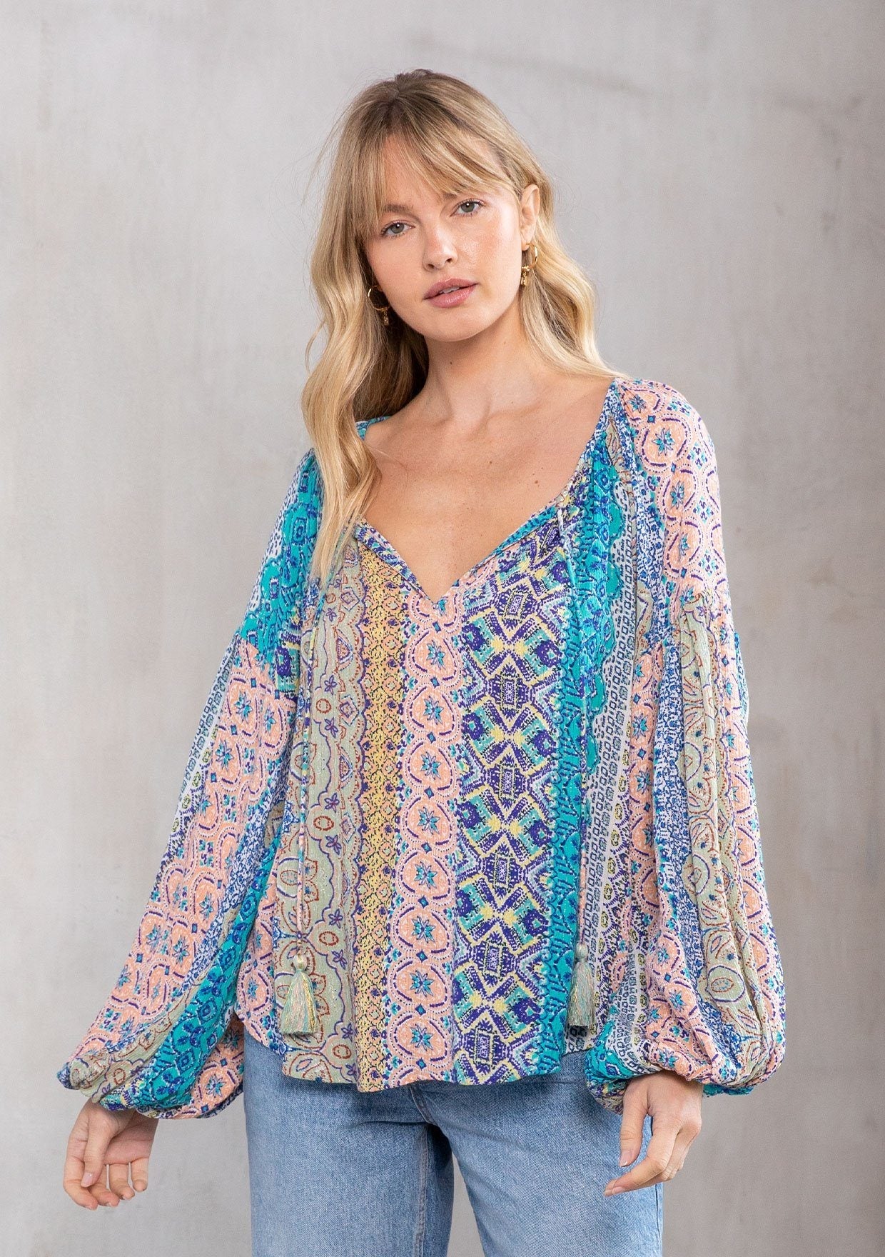 Hippie At Heart Volume Sleeve Blouse