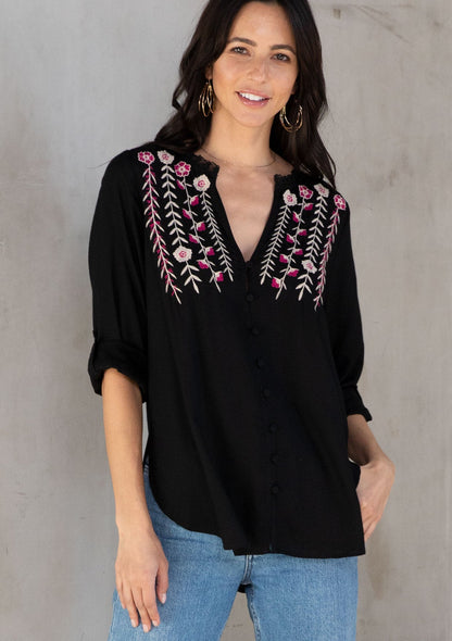Lilith Button Front Blouse