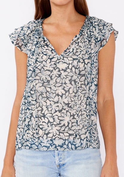 Enchanted Garden Ruffle Sleeve Top