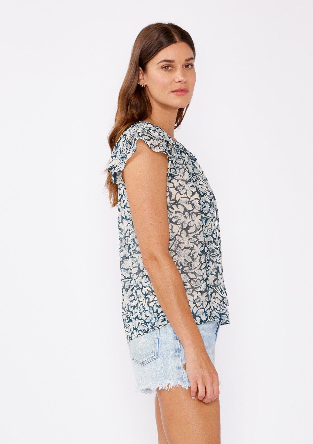 Enchanted Garden Ruffle Sleeve Top