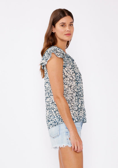 Enchanted Garden Ruffle Sleeve Top