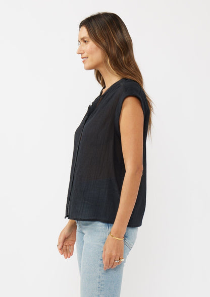 Nina Button Front Top
