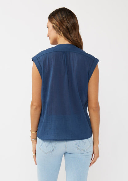Nina Button Front Top