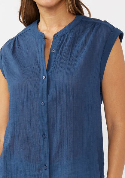 Nina Button Front Top