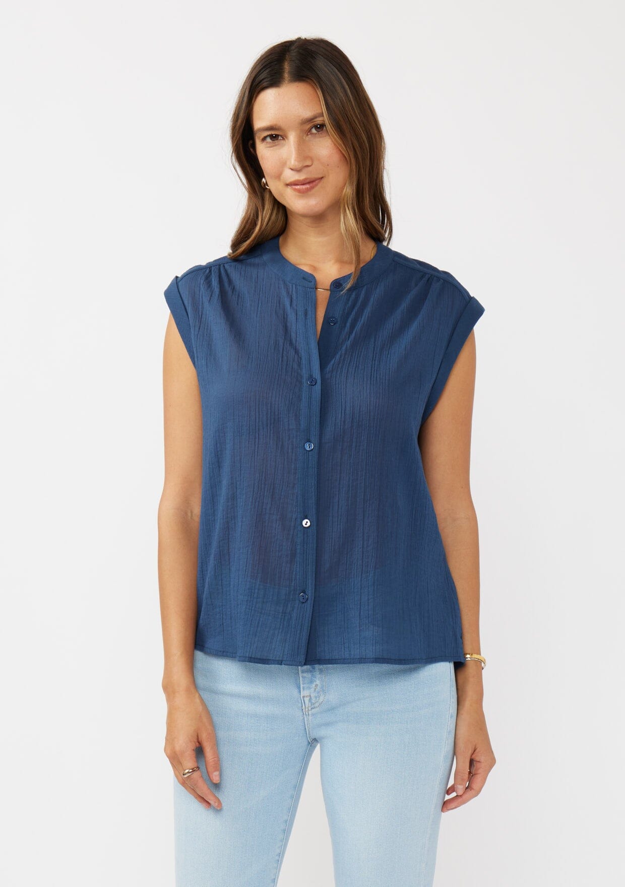 Nina Button Front Top