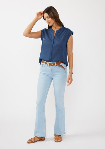 Nina Button Front Top