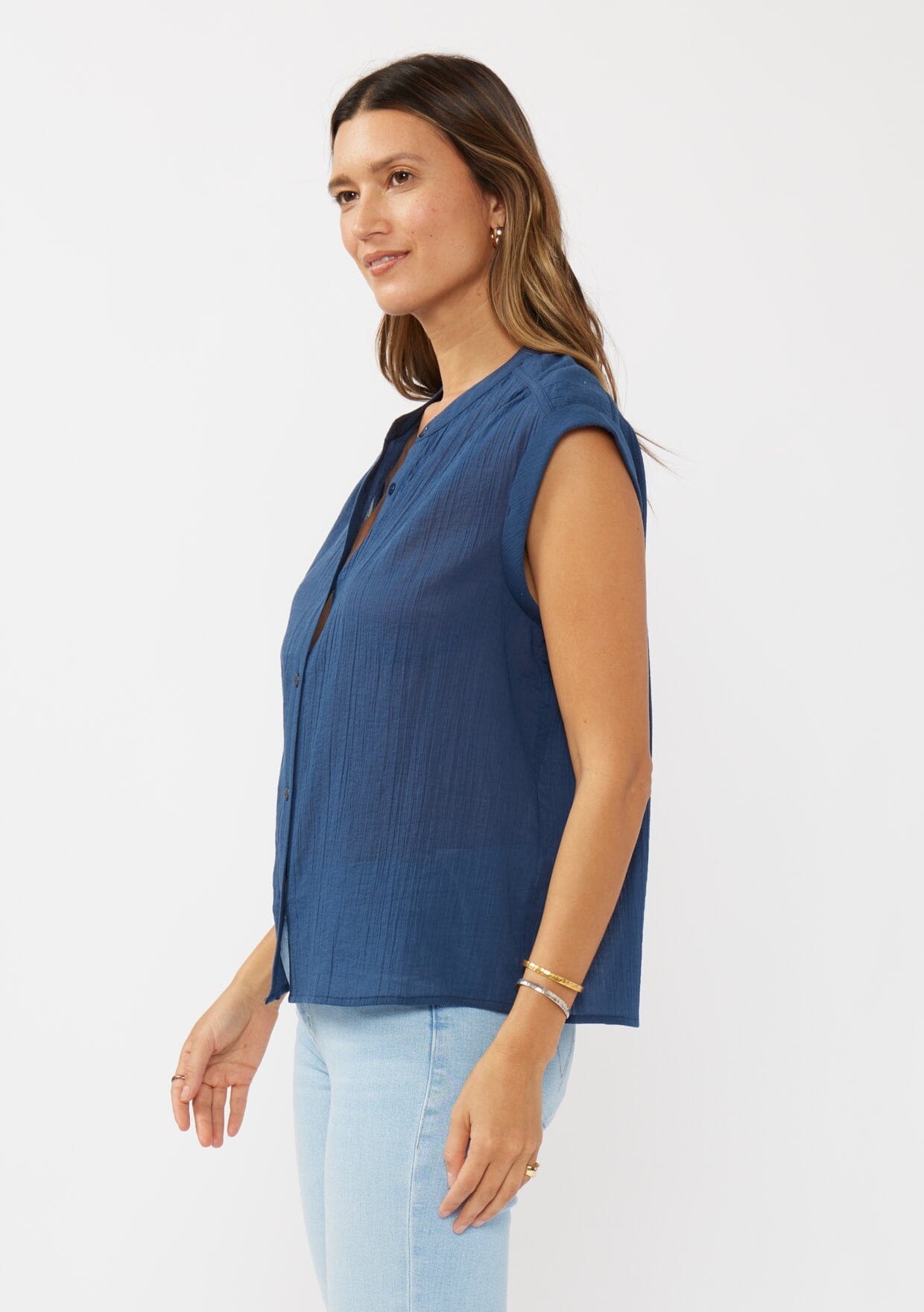 Nina Button Front Top