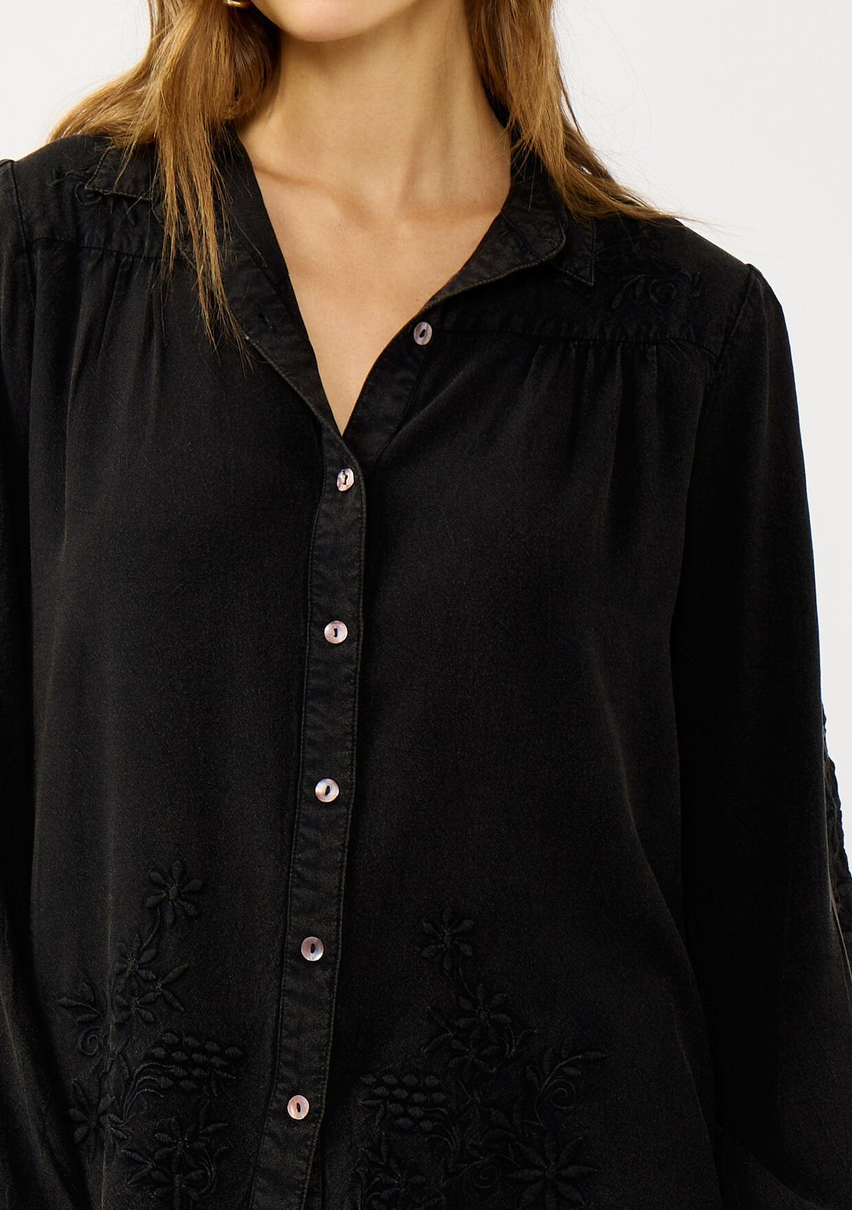 Wisteria Embroidered Shirt