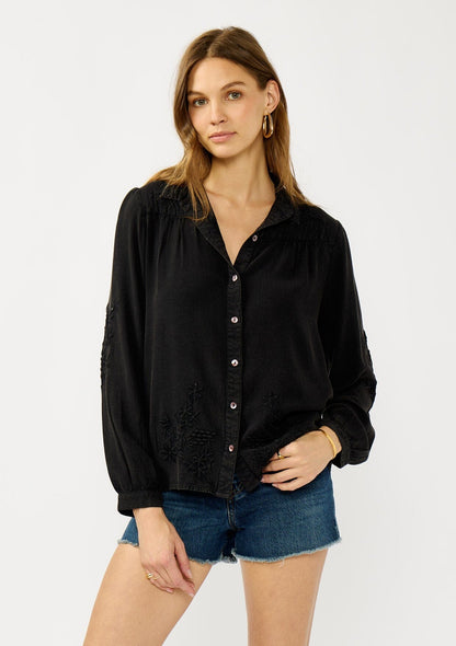 Wisteria Embroidered Shirt