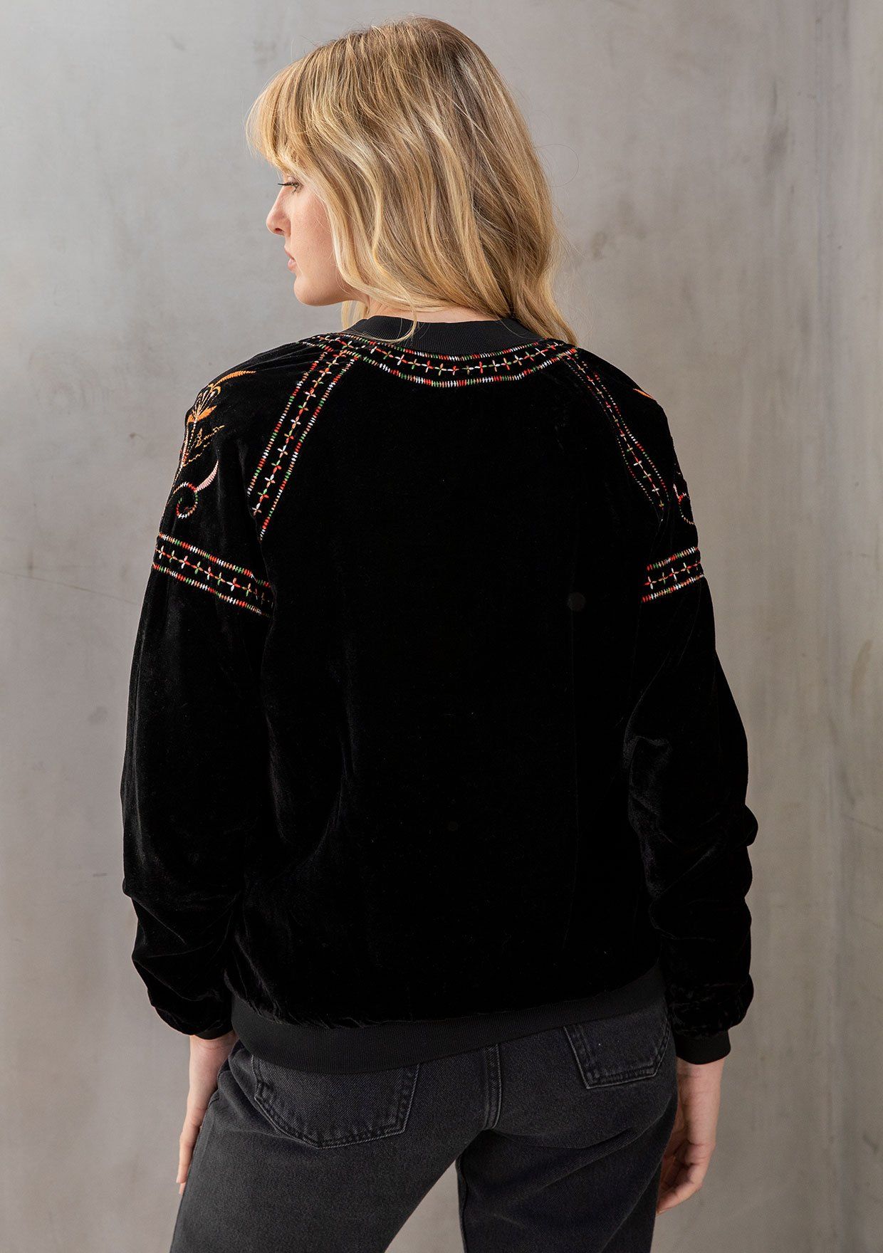 Jedda Velvet Bomber Jacket