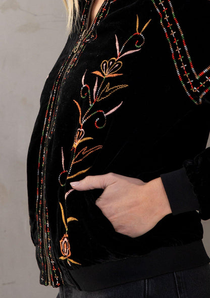 Jedda Velvet Bomber Jacket