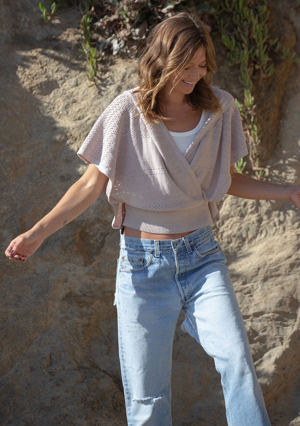 Carol Pointelle Hoodie
