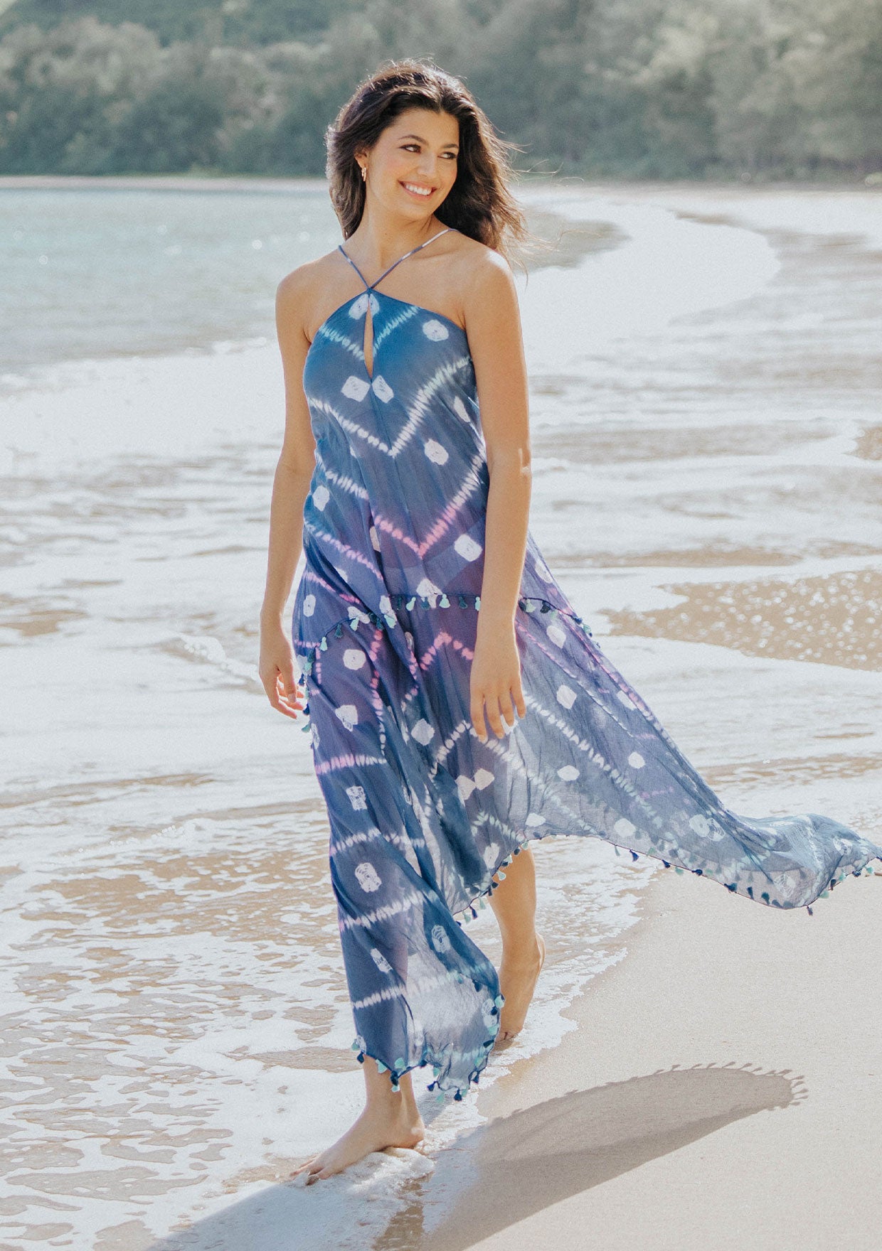 Tahiti Tie-Dye Halter Dress