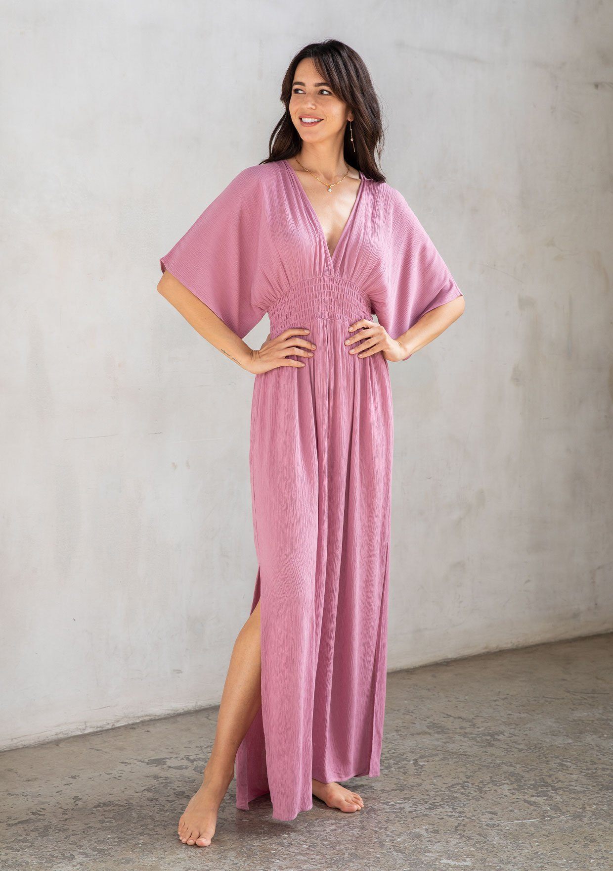 Starchild Kimono Sleeve Maxi Dress