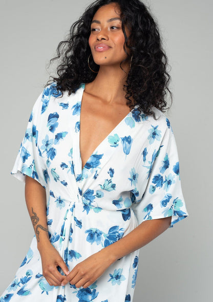 Cabana Knot Front Maxi Dress