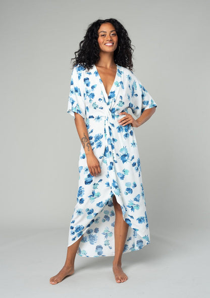 Cabana Knot Front Maxi Dress