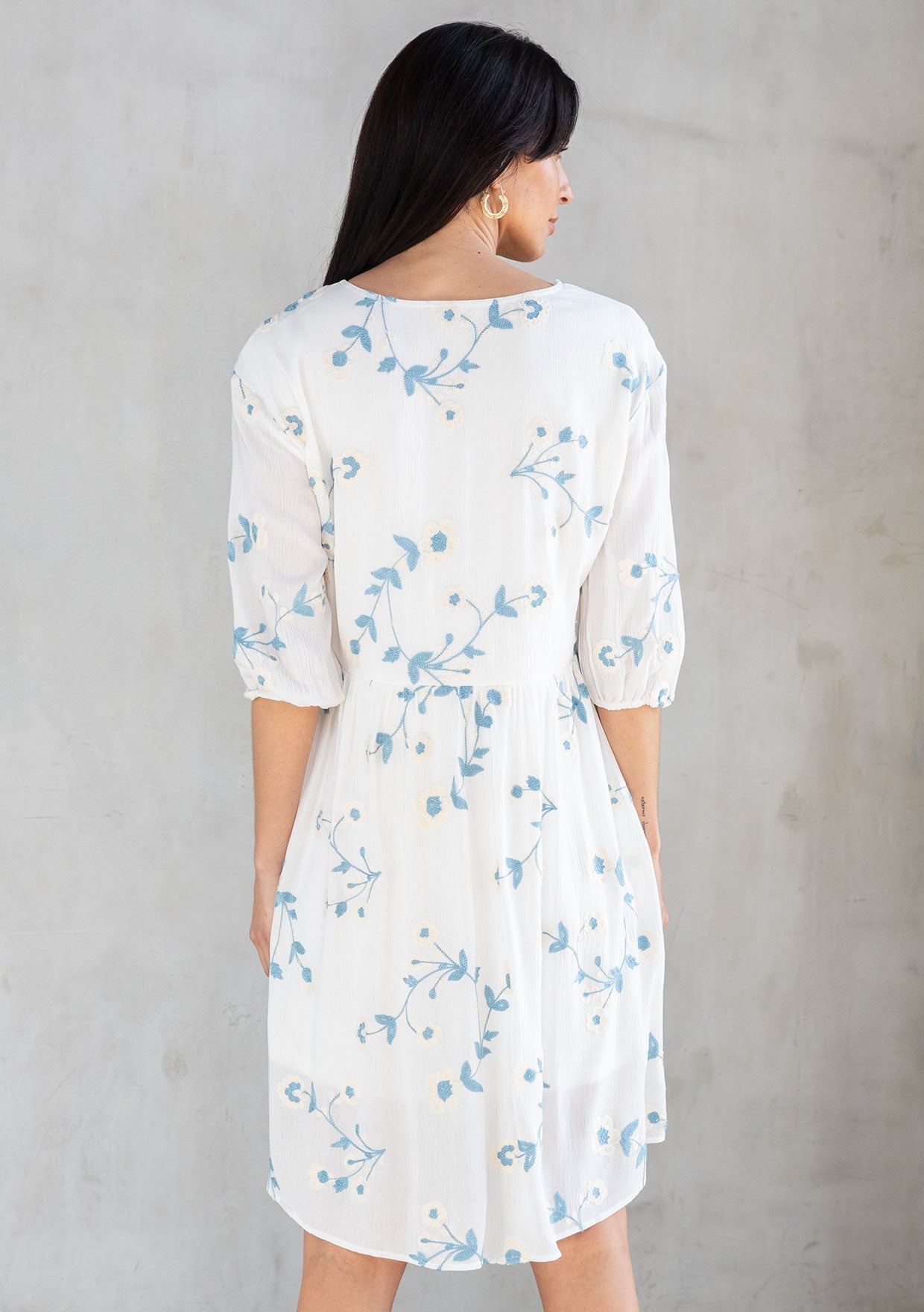 Nantucket Embroidered Mini Dress