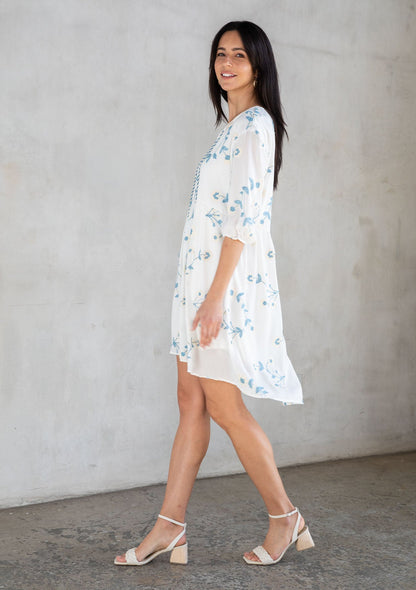 Nantucket Embroidered Mini Dress