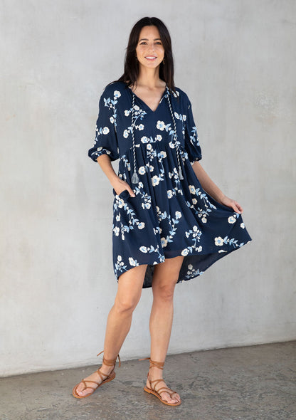 Nantucket Embroidered Mini Dress